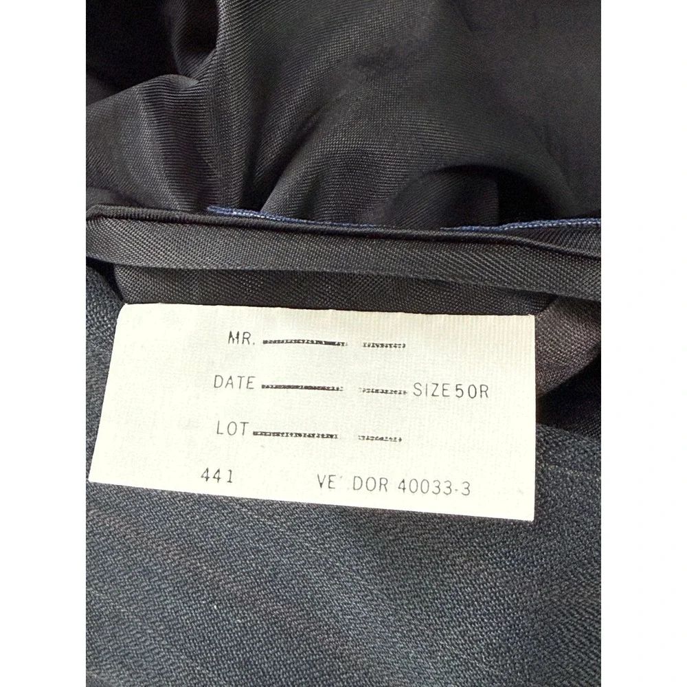Stafford Mens Navy Blue Blazer Sport Coat 50R Worsted‎ Wool Blend USA
